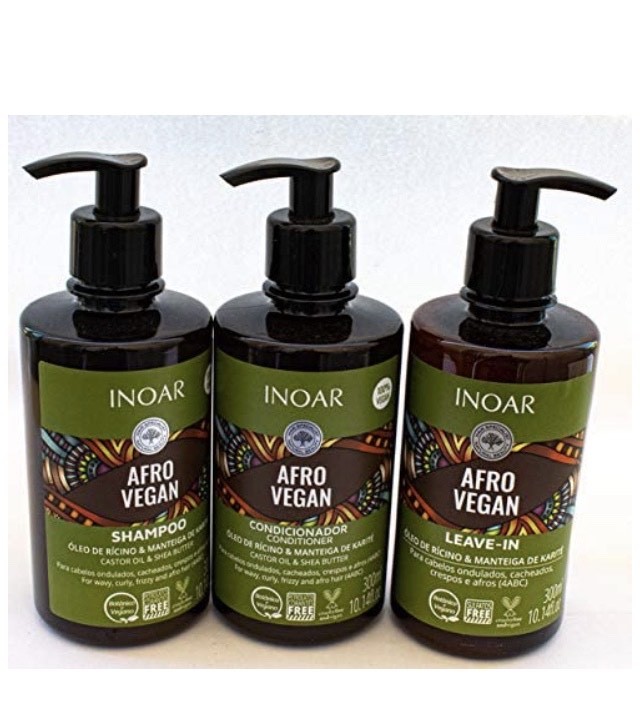 Fashion KIT INOAR AFRO VEGAN SH +COND+ LEAVE 300ML