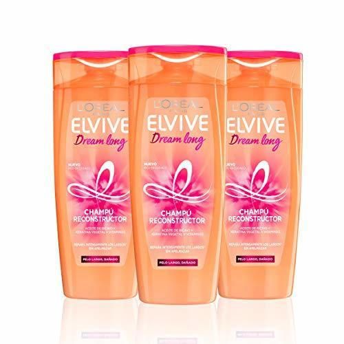 L'Oréal Paris Elvive Dream Long Champú Reconstructor - 3 Recipientes de 370