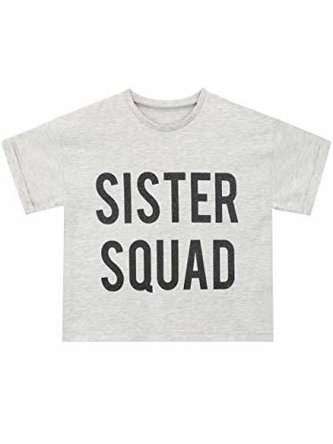 Ping Pop Camiseta de Crop Eslogan para niñas Sister Squad James Charles