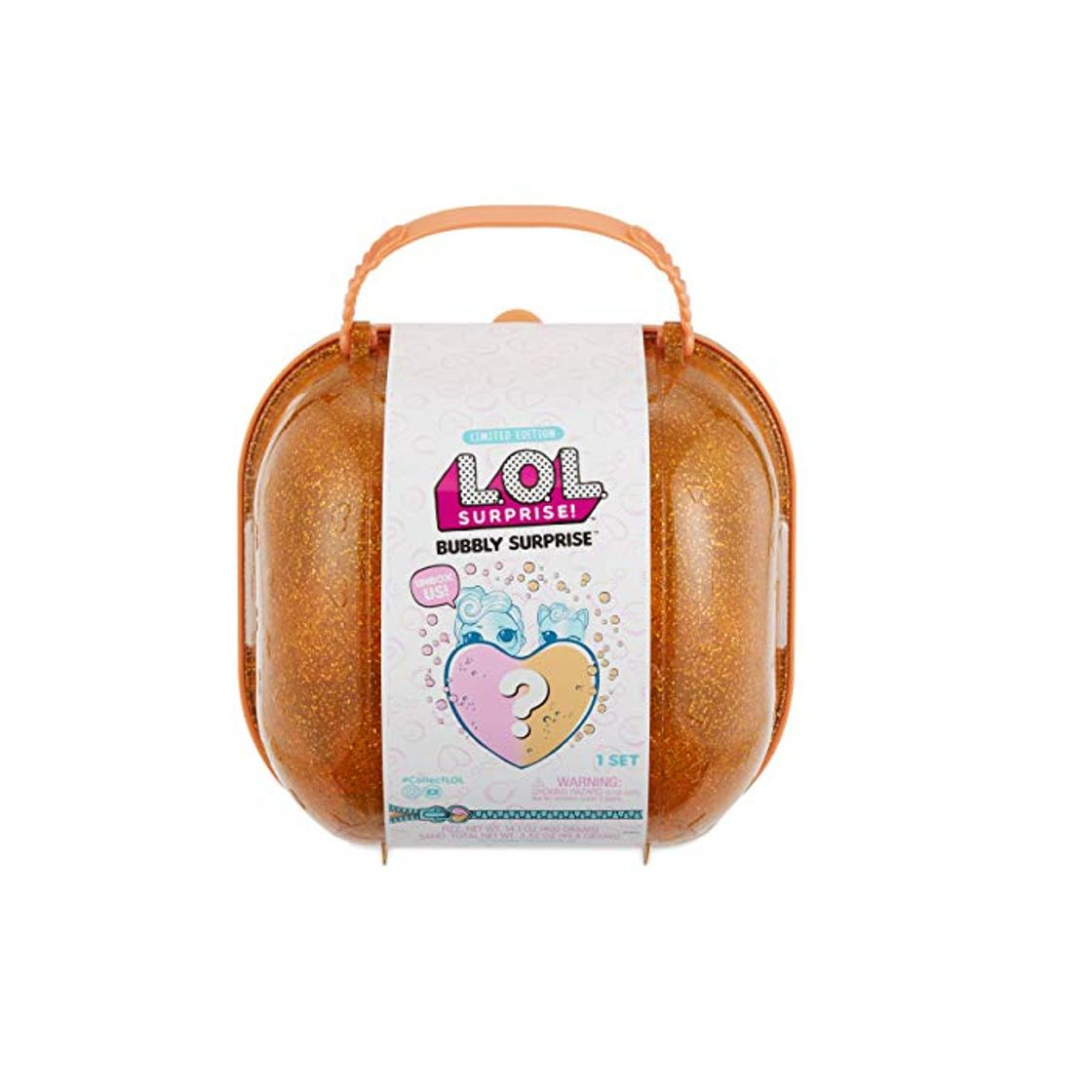 Social Mga Entertainment- Bubbly Surprise Orange L.O.L Maletín, Color Naranja, Talla Única