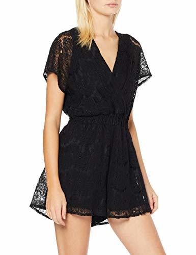 New Look Lace Playsuit Mono Corto, Negro