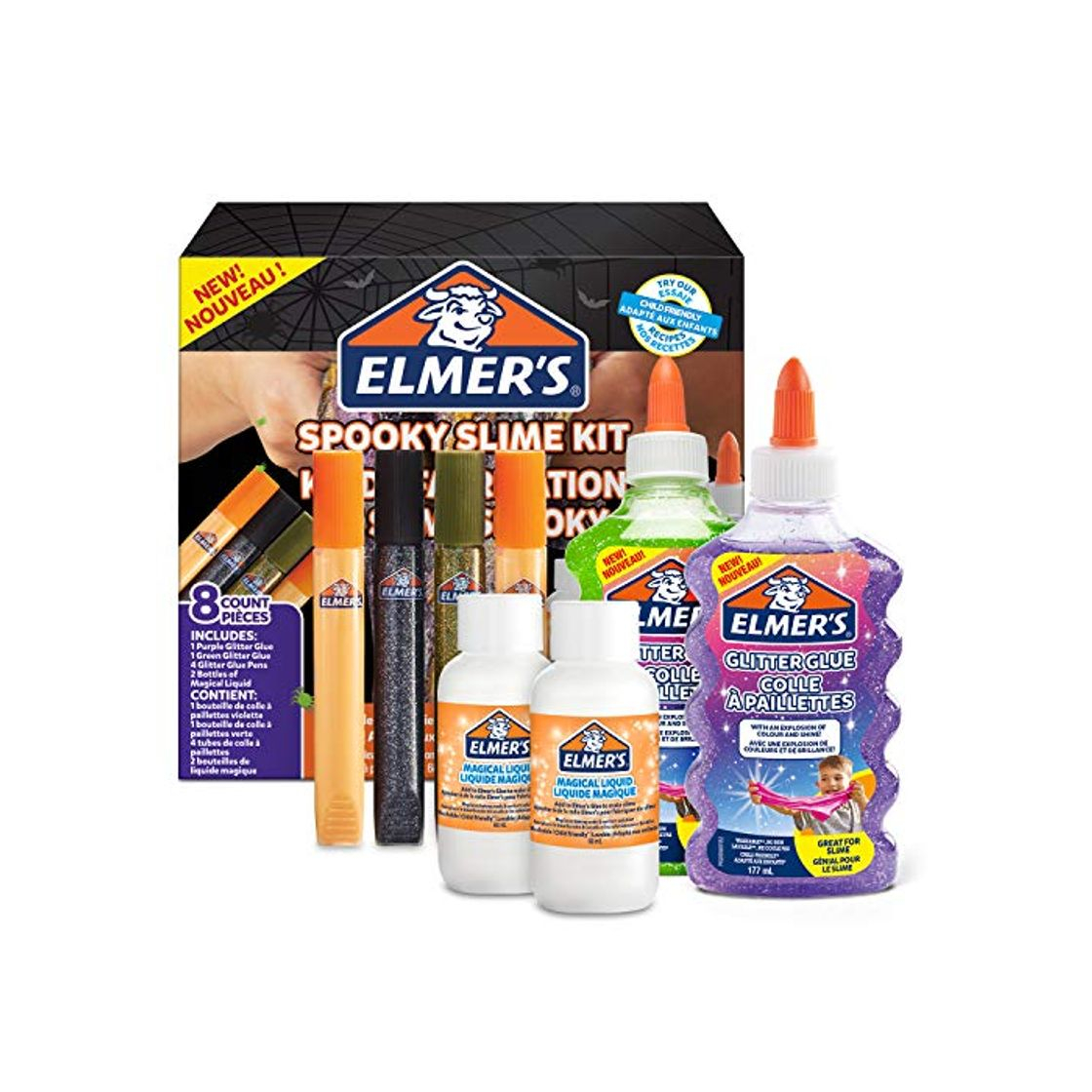 Social Elmer's kit para hacer slime con pegamento espeluznante