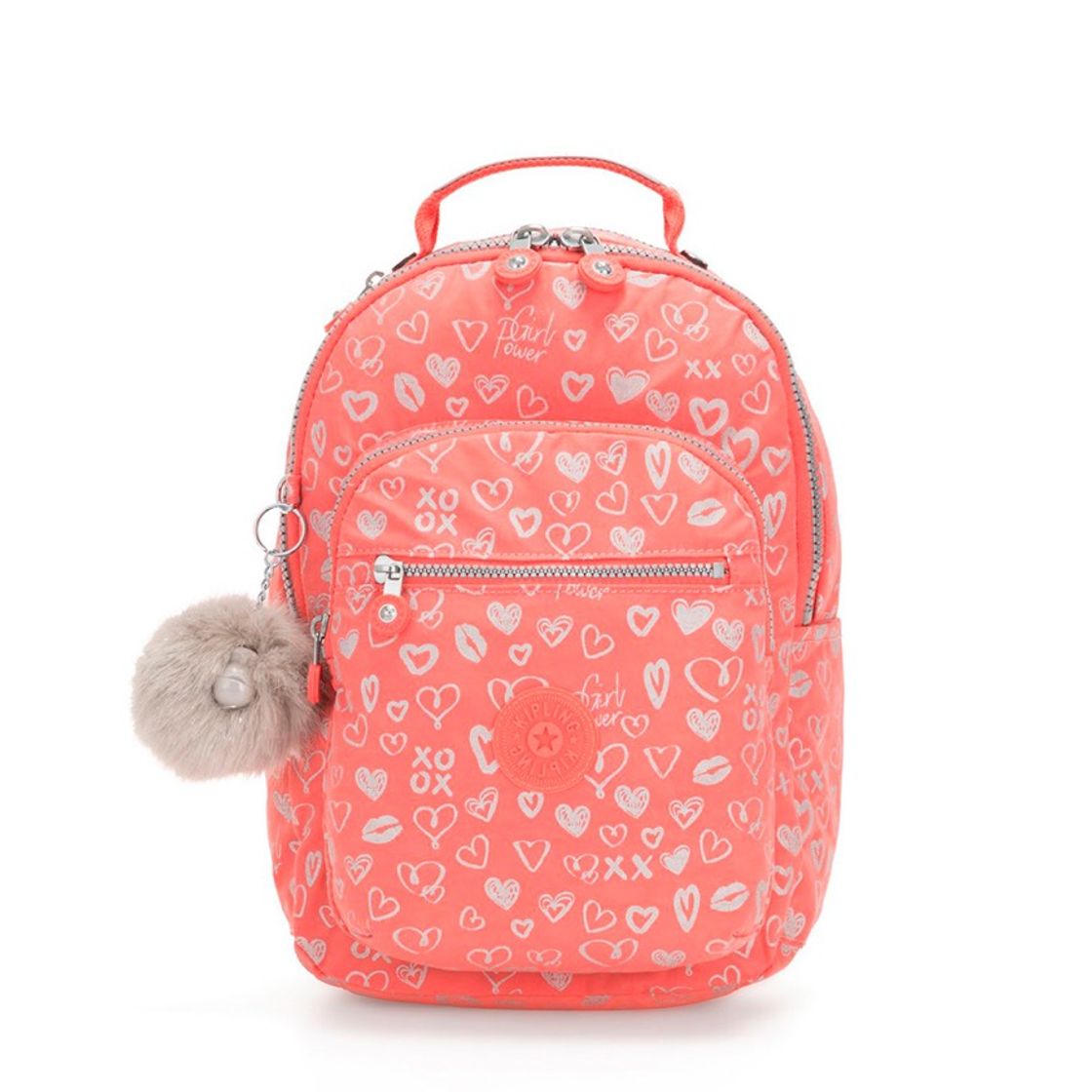 Social Mochila Kipling Seoul Go S Hearty Pink Met-Único