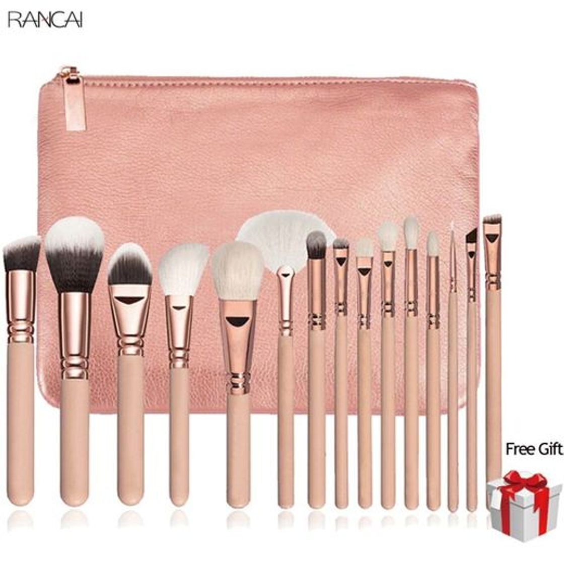 Social MXECO Woman's Pink 32 piezas de maquillaje Pincel Maquiagem Professional Superior suave