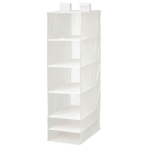 SKUBB Almacenaje+6 compart, blanco, 35x45x125 cm - IKEA