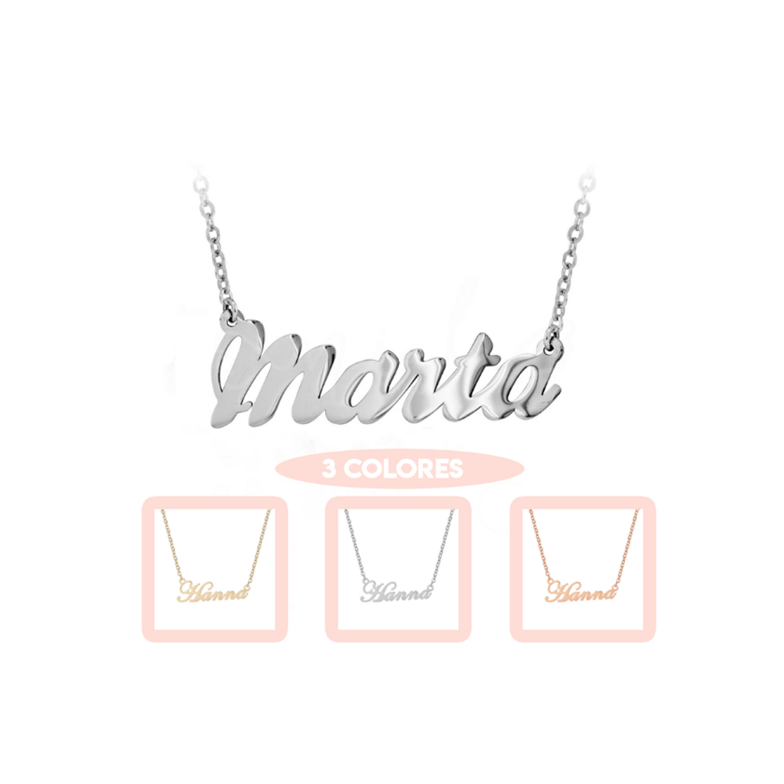 Product COLGANTE "NOMBRE" - PLATA