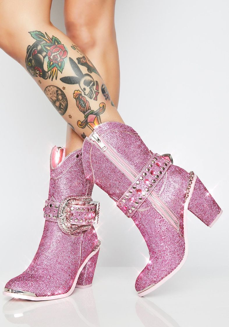 Social Club Exx White Rhinestone Cowboy Boots