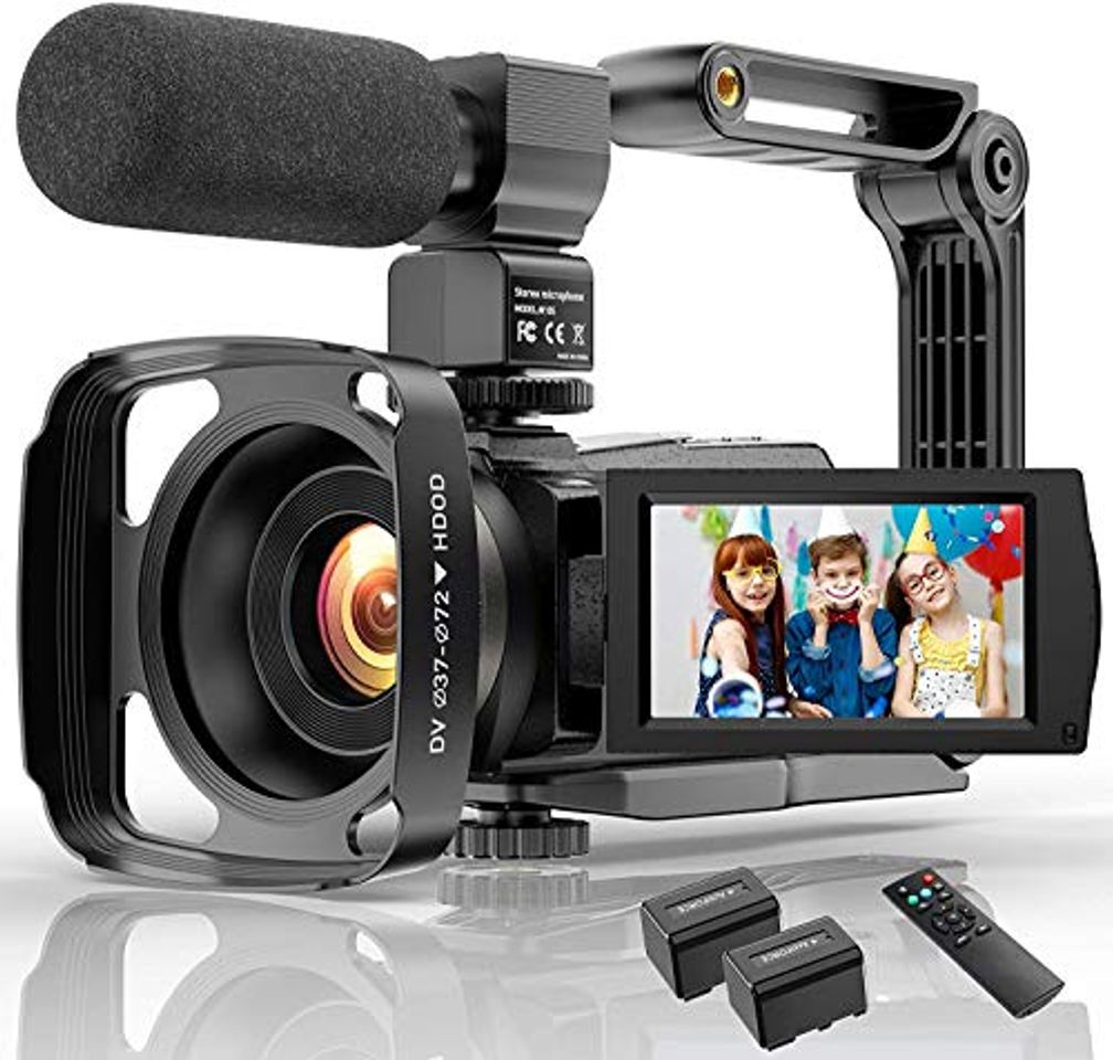 Social Videocámara 4K de 48 MP con Wi-Fi y visión nocturna infrarroja