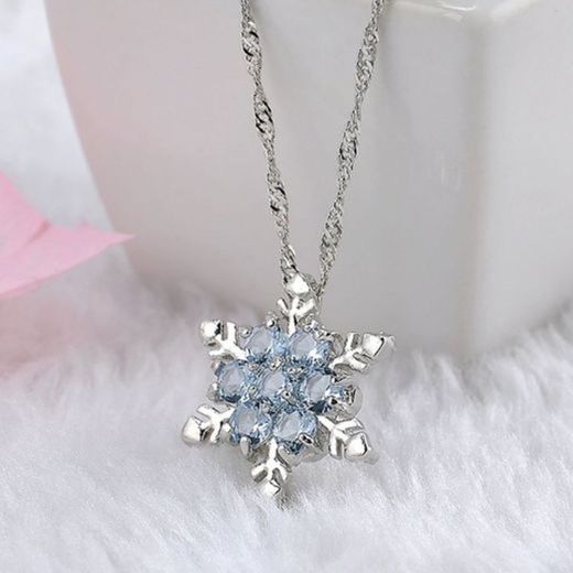 Romantic Gifts Unique Elegant Blue Crystal Snowflake Flower 