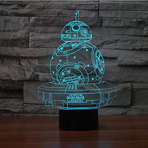 Stars Wars Led Illusion Lamp 3D Night Lights Luz Ambiental Creativa Lámpara De Escritorio Usb Iluminación Del Hogar Bulbing 7 Cambio De Color Luminaria Regalos Para Niños