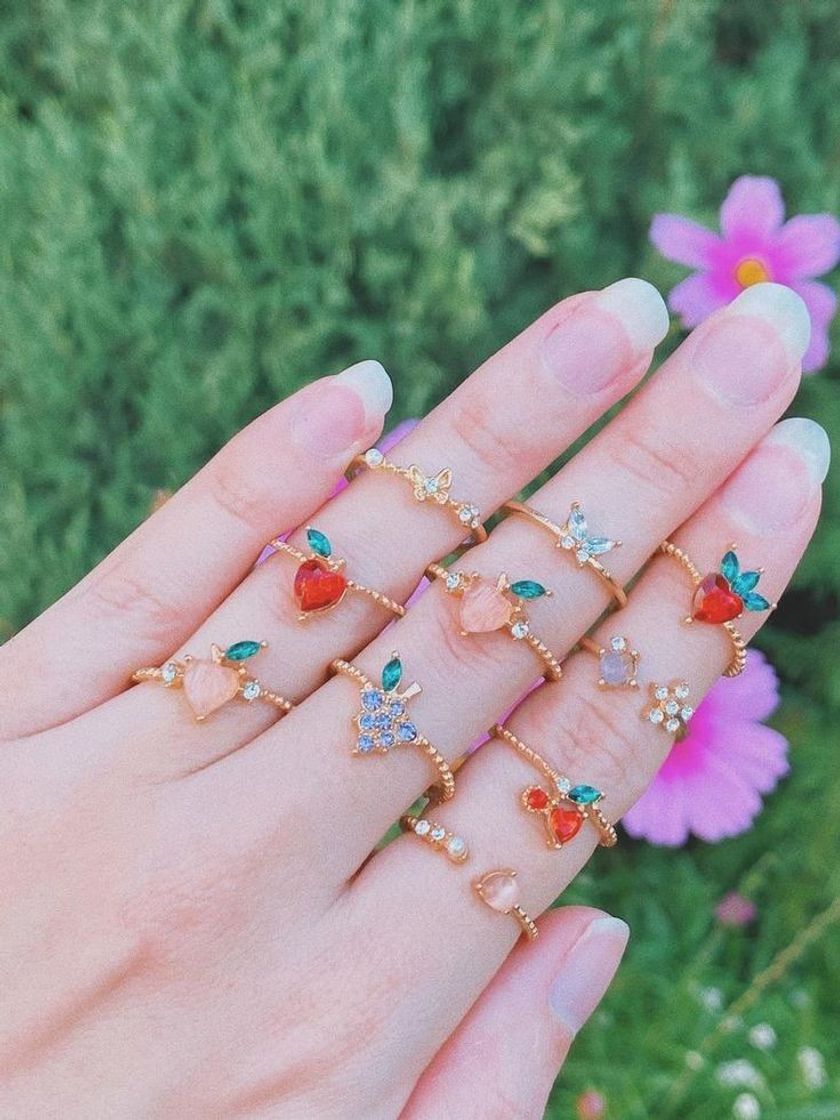Social Que fofinhos esses anéis de fruta 🍒🌼