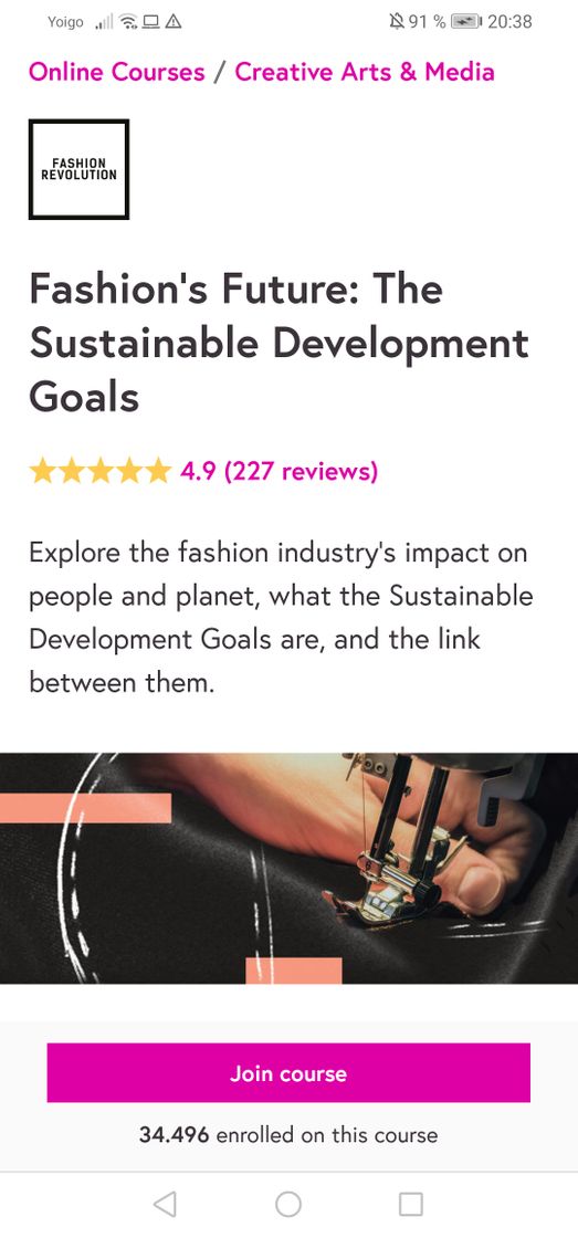 Fashion Fashion's Future and Sustainability - Online Course - FutureLearn