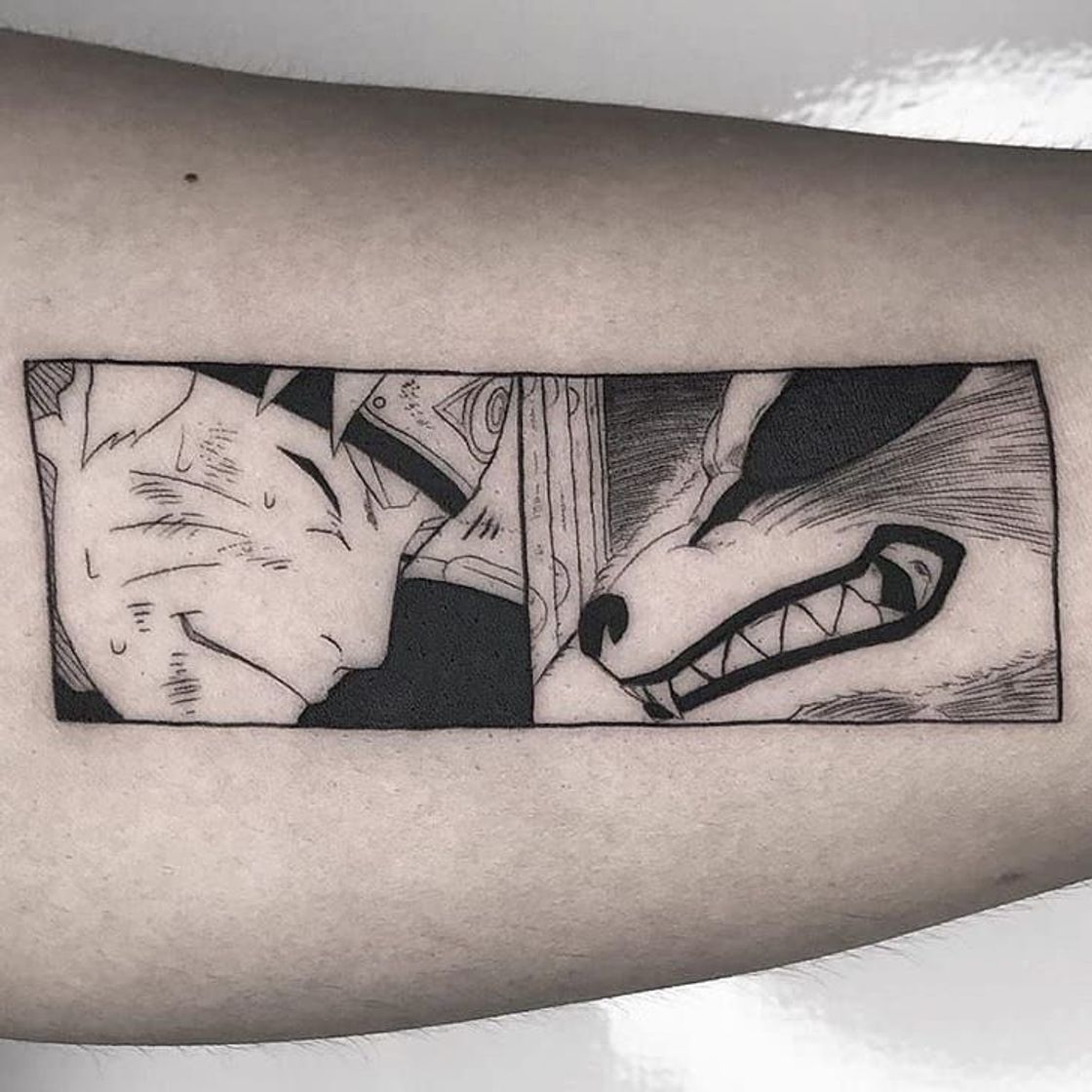 Fashion Tattoo Naruto e o Kurama