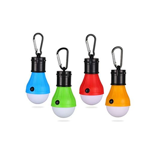 Yizhet 4 Pack Tienda de Campaña luces Farol de Camping Linterna LED