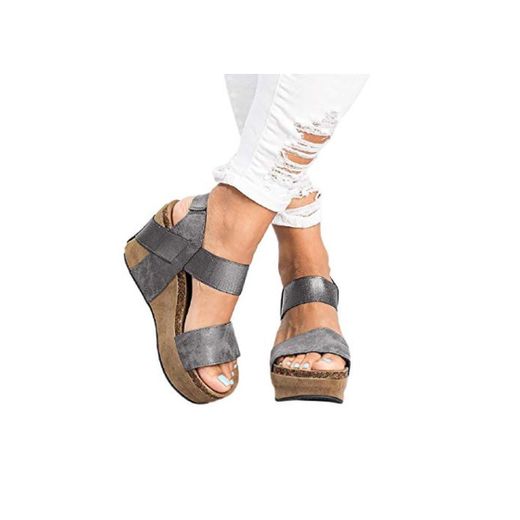 Sandalias Mujer Verano 2019 Zapatos con Puntera Abierta