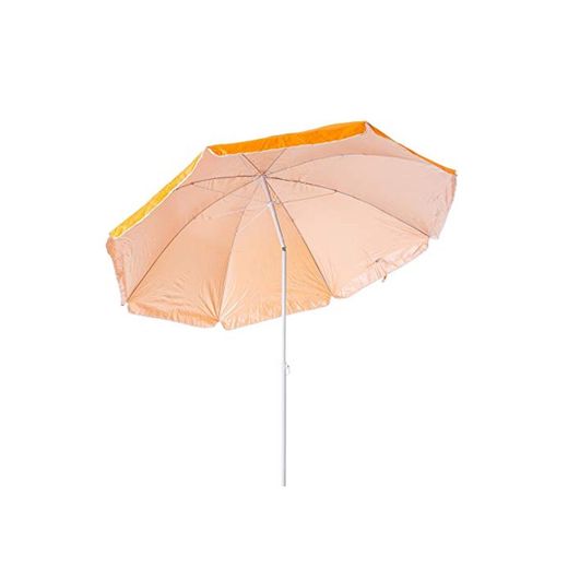 Monty LOLAhome Sombrilla de Playa Parasol de Acero Naranja de 200 cm Garden