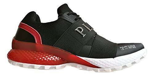 Place Philips Plein F19SMSC2231PTE003N - Zapatillas Deportivas para Hombre, Color Negro y Rojo