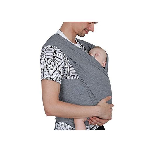 Lictin Fular Portabebés Elástico Gris Portador de Bebé ;Pañuelo de algodón;Unisex;Para padres