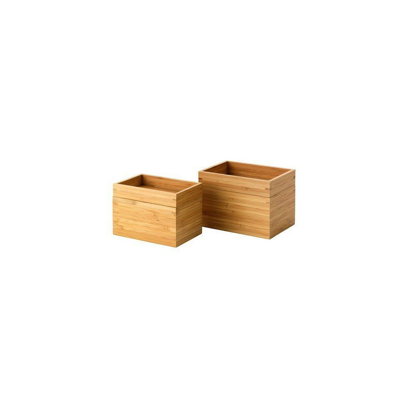 Home Ikea DRAGAN Box Set de bambú para baño Set Juego de 2 Cajas