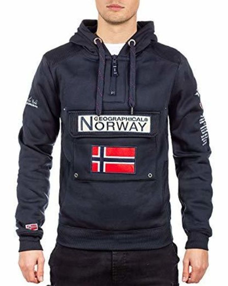 Products Geographical Norway Sudadera con Capucha para Hombre Azul Marino S