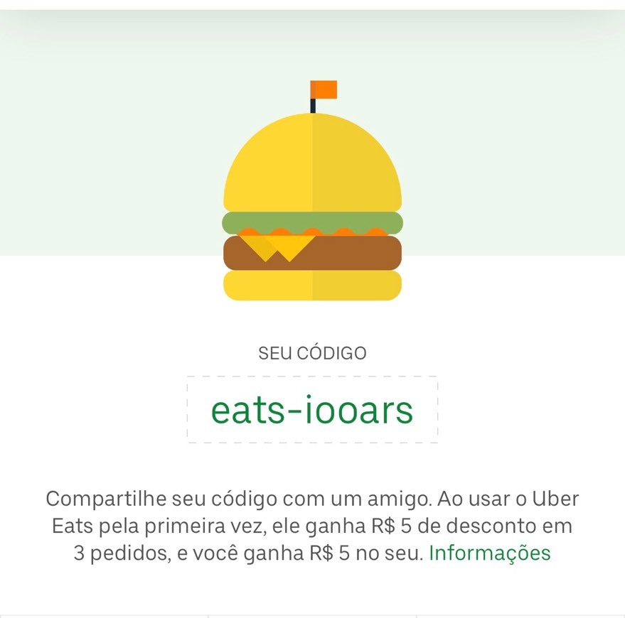 App Uber Eats: Entregas de comida