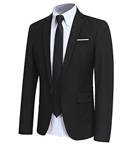 Lugar Chaqueta Casual para Hombre Slim Fit Chaquetas de Traje Formal de Negocios