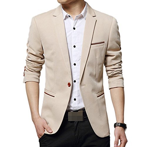 Producto LEOCLOTHO Blazer Casual para Hombre Slim fit Chaquetas de Traje de Un