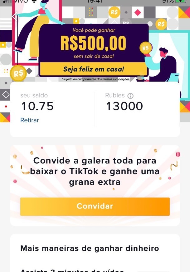 Social ganho semanal 