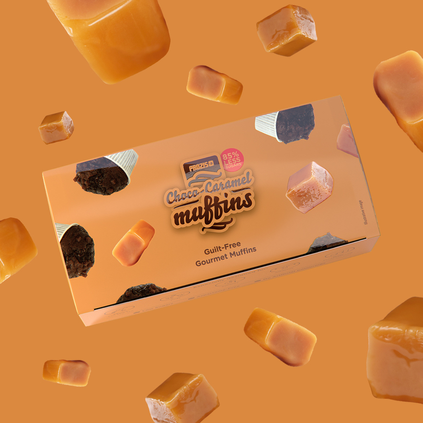 Social Prozis Cocoa Caramel Low Sugar Muffins