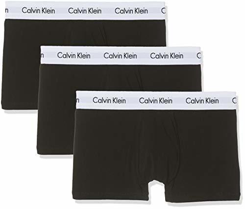 Social Calvin Klein Cotton Stretch Low Rise Trunk, Bóxers para Hombre, Negro