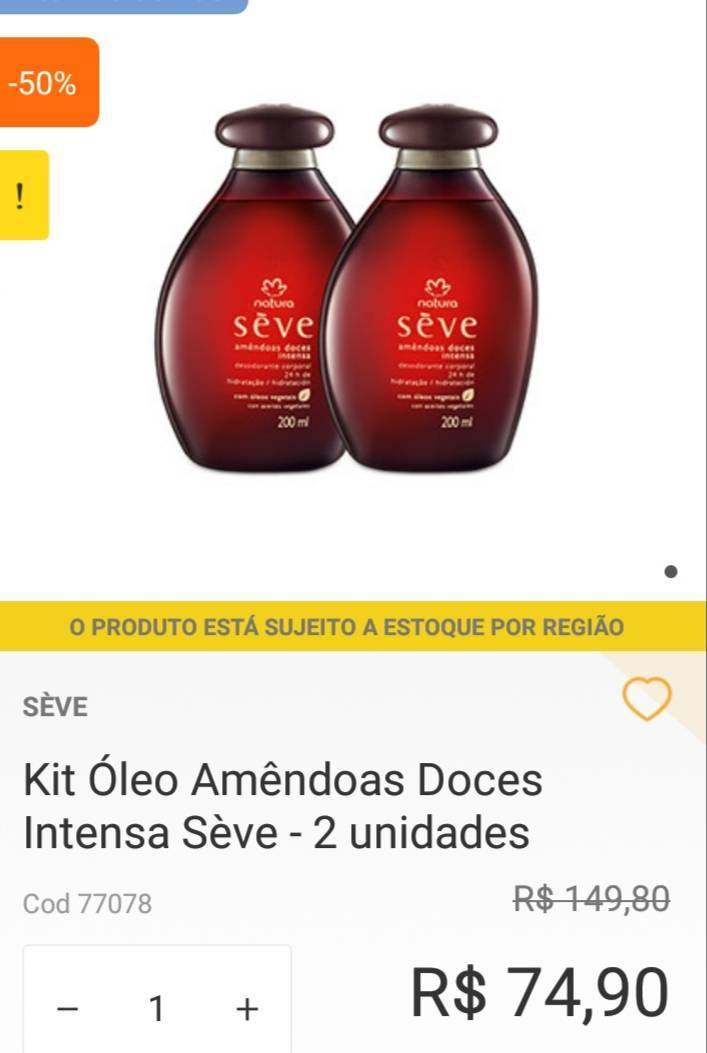 Product Óleo Seve 