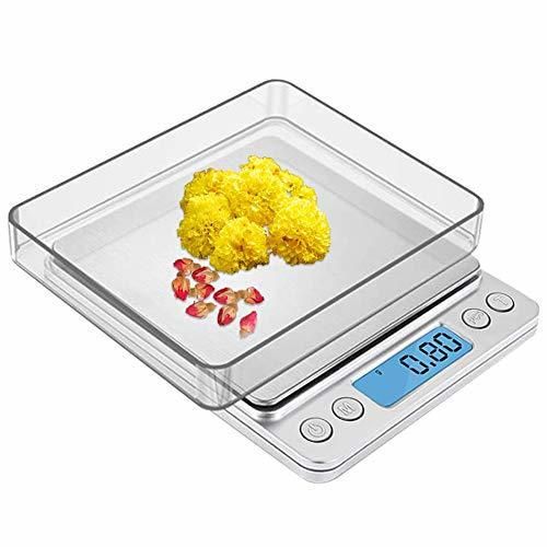Zorara Báscula Digital para Cocina de Acero Inoxidable, 3kg/6.6 lbs, Balanza de