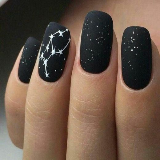 Uñas acrílicas constelación 🌌 