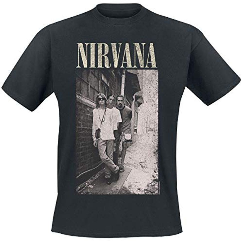 Fashion Nirvana Camiseta Oficial de Manga Corta con Estampado Alleyway