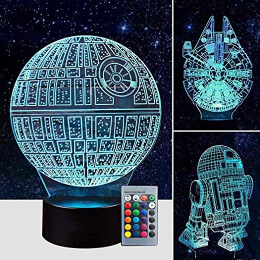 Airnogo 3D Star Wars Lamp - Star Wars Gifts - 3 Pattern