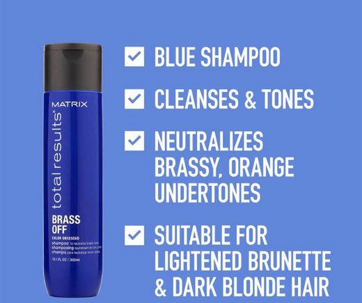 Matrix Total Results Brass Off Brunette Neutralising Blue Shampoo