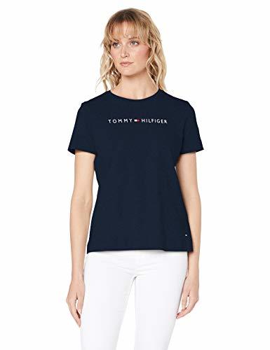 Fashion Tommy Hilfiger Essential Printed T-Shirt SS Camiseta, Azul