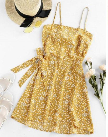 Vestido floral amarillo