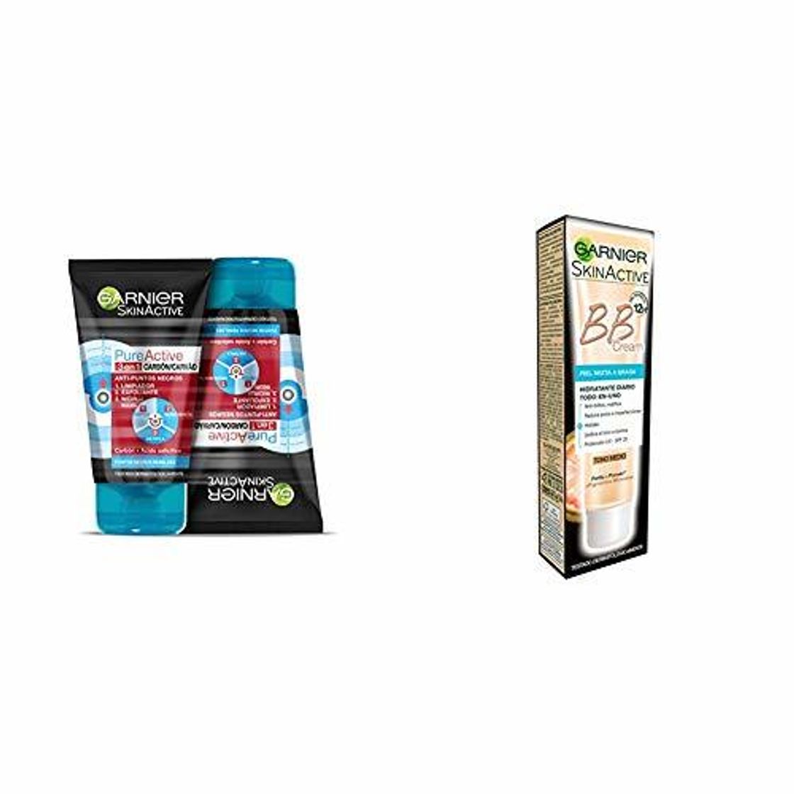 Social Garnier PureActive Gel Limpiador y Exfoliante Facial Carbón 3 en 1 -