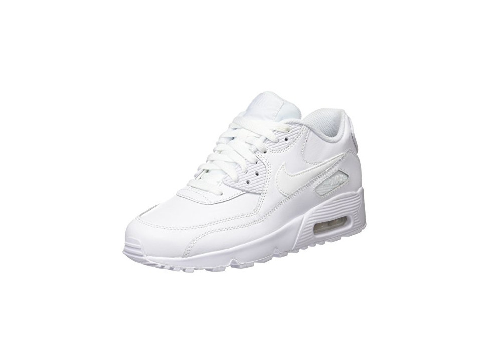 Fashion Nike Air MAX 90 Leather, Zapatillas para Niños, Blanco