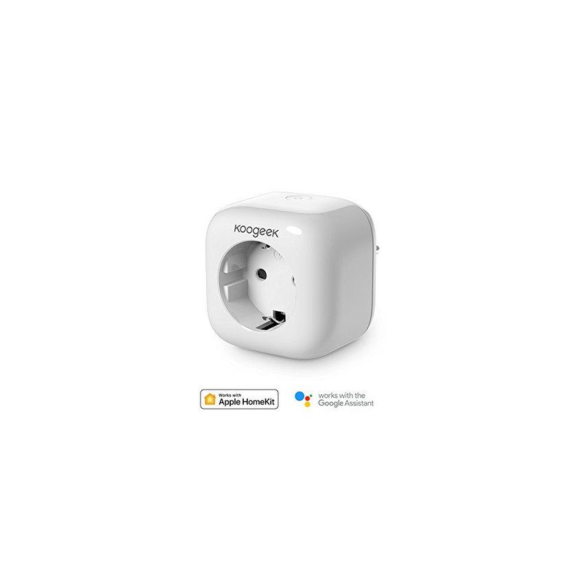 Producto Koogeek Enchufe Inteligente Wifi,Inalámbrico Smart plug HomeKit, Control Remoto de Voz Siri/Alexa/Google