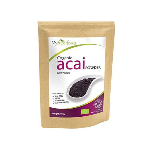 Polvo orgánico de bayas de acai