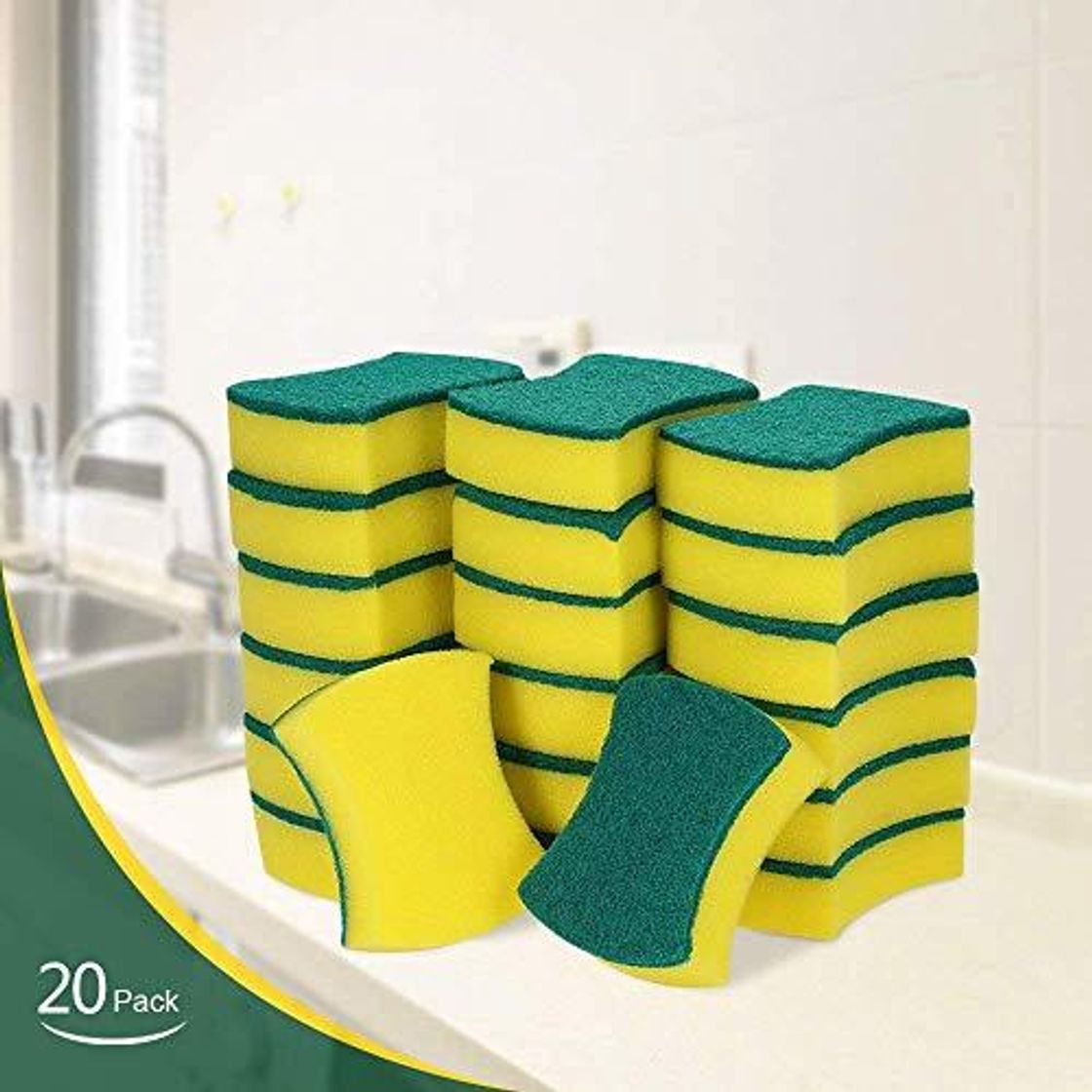 Places esonmus 20pcs Estropajo Mágicas de Limpieza Esponja Multiusos Exfoliante Esponja Manchas Quitar