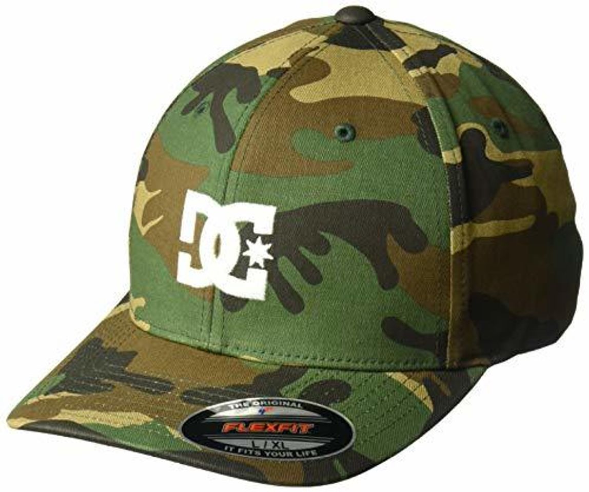 Product DC Shoes Men's Cap Star 2 Flexfit Hat Camo Green S/M