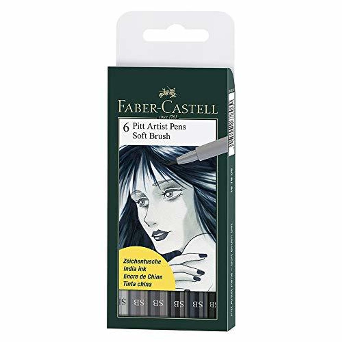 Electrónica 6 x Bolígrafos de Faber-Castell Pitt Artist