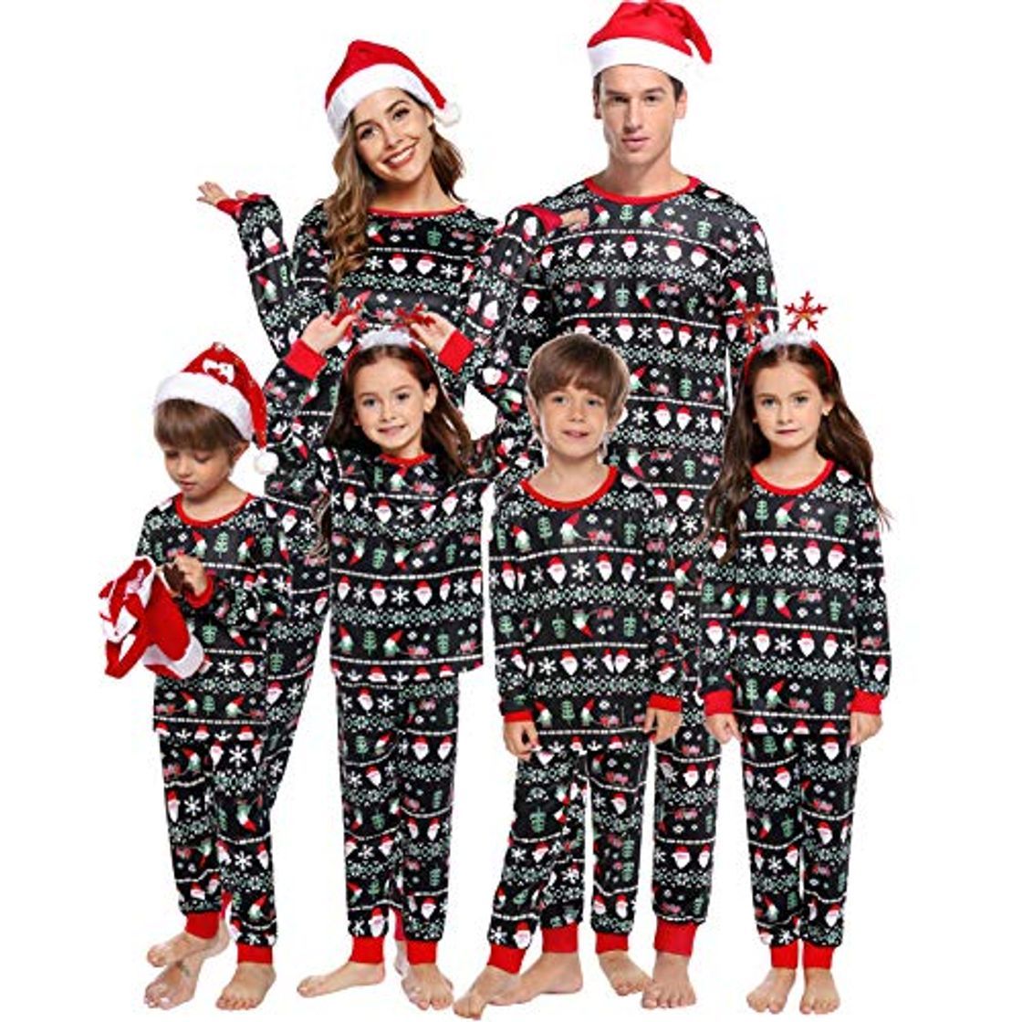 Productos Abollria Pijamas de Navidad Familia Conjunto Pantalon y Top Pijamas Mujer Hombre Invierno Manga Larga Pijama 2 Piezas Ropa de Dormir para Bebés Mamá Papá Homewear Sleepsuit