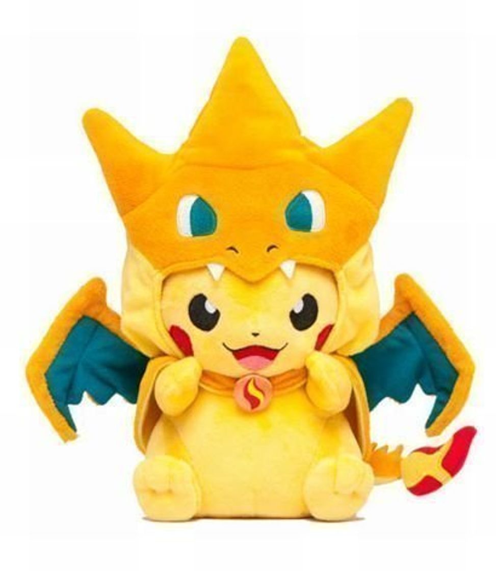 Productos Peluche de Pokemon Pikachu Sonriendo con Traje de Charizard Pokemon - Peluche