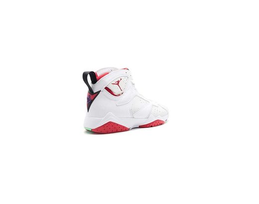 Nike Air Jordan 7 Retro, Zapatillas de Deporte para Hombre, Blanco/Rojo/Plateado