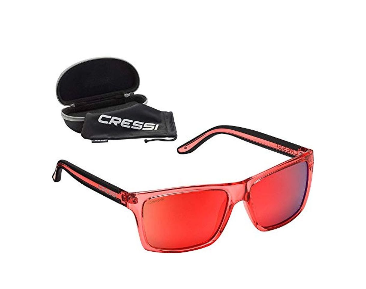 Fashion Cressi Rio Sunglasses Gafas de Sol Deportivo Polarizados, Unisex Adultos, Crystal Rojo