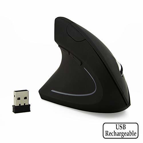 Place 2.4G Wireless Ergonomic Mouse Left Hand, Soundmae Left-Handed Ergonomic Vertical Optical Mouse